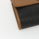 Christian Dior Honeycomb Canvas Shoulder Bag PVC Black Gold Auth ar13897-11