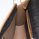 Christian Dior Honeycomb Canvas Shoulder Bag PVC Black Gold Auth ar13897-18