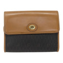 Christian Dior Honeycomb Canvas Shoulder Bag PVC Black Gold Auth ar13897-2