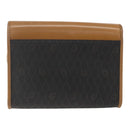 Christian Dior Honeycomb Canvas Shoulder Bag PVC Black Gold Auth ar13897-3