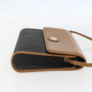 Christian Dior Honeycomb Canvas Shoulder Bag PVC Black Gold Auth ar13897-5