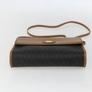 Christian Dior Honeycomb Canvas Shoulder Bag PVC Black Gold Auth ar13897-9