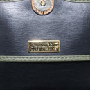 Christian Dior Shoulder Bag Leather Khaki Gold Auth ar13898-11
