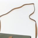 Christian Dior Shoulder Bag Leather Khaki Gold Auth ar13898-8