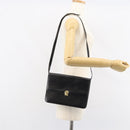 Christian Dior Shoulder Bag Leather Black Gold Auth ar13899-22