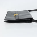 Christian Dior Shoulder Bag Leather Black Gold Auth ar13899-3