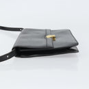 Christian Dior Shoulder Bag Leather Black Gold Auth ar13899-4