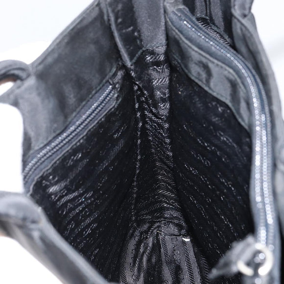 PRADA Hand Bag Nylon Black Auth ar13903