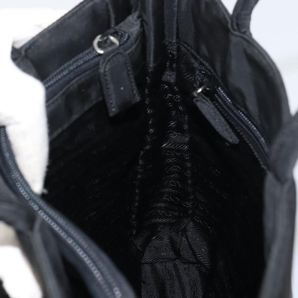 PRADA Hand Bag Nylon Black Auth ar13903
