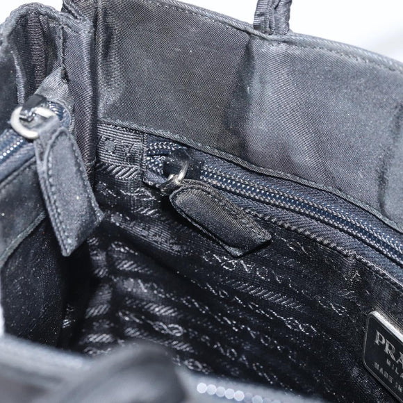 PRADA Hand Bag Nylon Black Auth ar13903