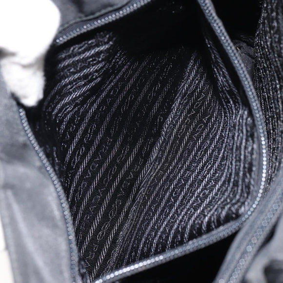 PRADA Hand Bag Nylon Black Auth ar13903