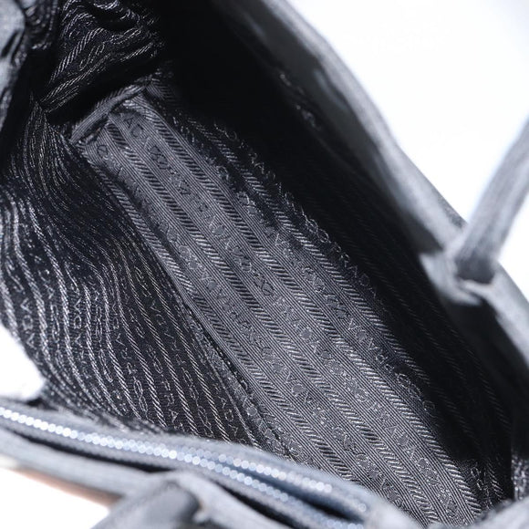 PRADA Hand Bag Nylon Black Auth ar13903