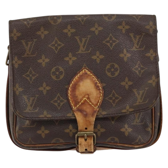 LOUIS VUITTON Monogram Cartouchiere MM Shoulder Bag M51253 LV Auth ar13906