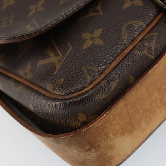 LOUIS VUITTON Monogram Cartouchiere MM Shoulder Bag M51253 LV Auth ar13906