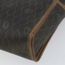 Christian Dior Honeycomb Canvas Clutch Bag PVC Black Auth ar13909-10