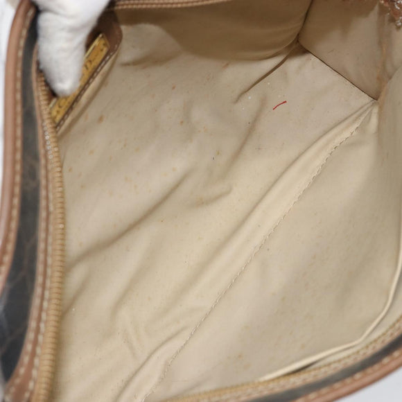 Christian Dior Honeycomb Canvas Clutch Bag PVC Black Auth ar13909