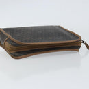 Christian Dior Honeycomb Canvas Clutch Bag PVC Black Auth ar13909-6