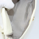 VALENTINO Chain Shoulder Bag Leather White Gold Auth ar13910-11