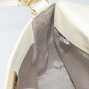 VALENTINO Chain Shoulder Bag Leather White Gold Auth ar13910-20