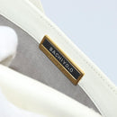 VALENTINO Chain Shoulder Bag Leather White Gold Auth ar13910-12