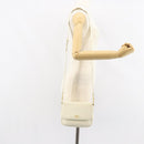 VALENTINO Chain Shoulder Bag Leather White Gold Auth ar13910-22