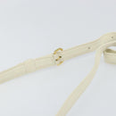 VALENTINO Chain Shoulder Bag Leather White Gold Auth ar13910-8