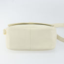 VALENTINO Chain Shoulder Bag Leather White Gold Auth ar13910-5
