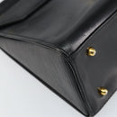 VALENTINO Hand Bag Leather 2way Black Gold Auth ar13911-16