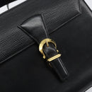 VALENTINO Hand Bag Leather 2way Black Gold Auth ar13911-19