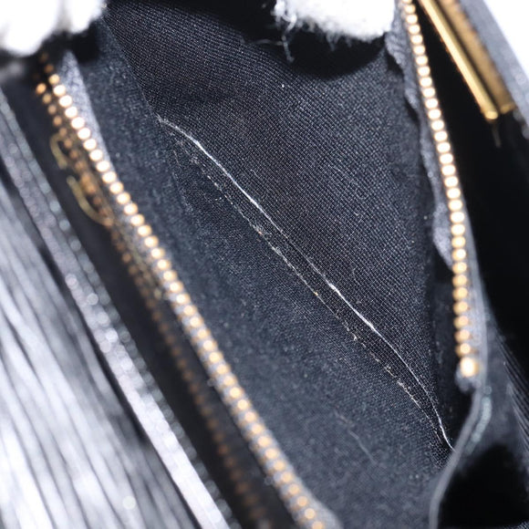 VALENTINO Hand Bag Leather 2way Black Gold Auth ar13911