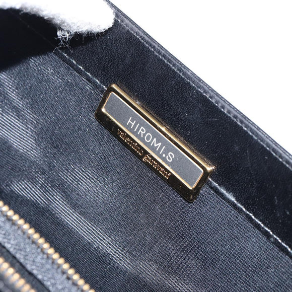 VALENTINO Hand Bag Leather 2way Black Gold Auth ar13911