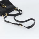 VALENTINO Hand Bag Leather 2way Black Gold Auth ar13911-8