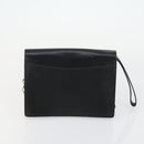 CELINE Macadam Canvas Hand Bag Leather 2 Set Black Beige Auth ar13912-11