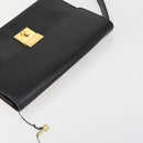 CELINE Macadam Canvas Hand Bag Leather 2 Set Black Beige Auth ar13912-13