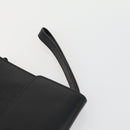 CELINE Macadam Canvas Hand Bag Leather 2 Set Black Beige Auth ar13912-14