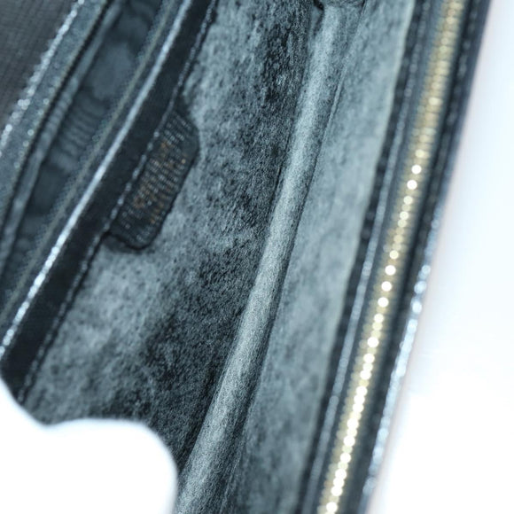 CELINE Macadam Canvas Hand Bag Leather 2 Set Black Beige Auth ar13912