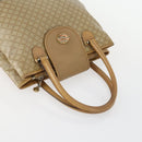 CELINE Macadam Canvas Hand Bag Leather 2 Set Black Beige Auth ar13912-5