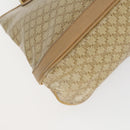 CELINE Macadam Canvas Hand Bag Leather 2 Set Black Beige Auth ar13912-8