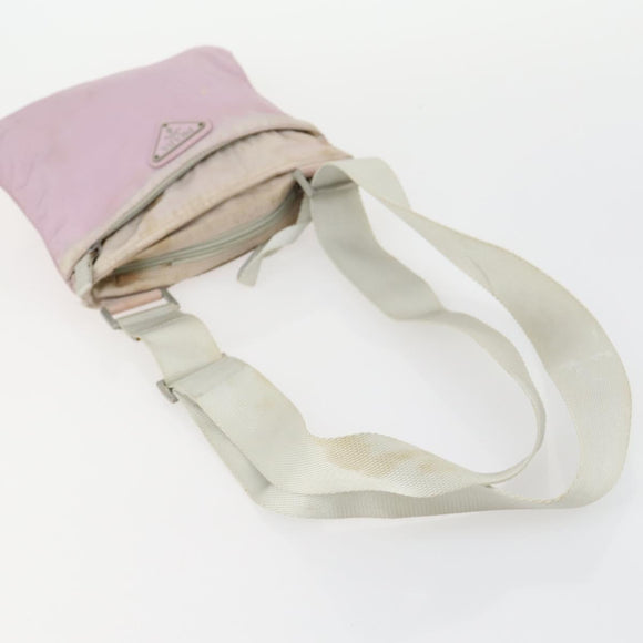PRADA Shoulder Bag Nylon 3 Set Beige Pink Auth ar13913