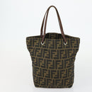 FENDI Zucca Canvas Hand Bag 2 Set Black Brown Auth ar13914-10