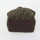 FENDI Zucca Canvas Hand Bag 2 Set Black Brown Auth ar13914-15