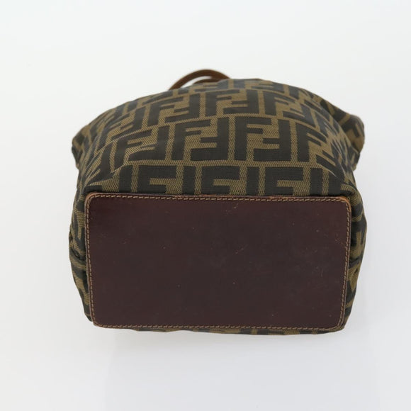 FENDI Zucca Canvas Hand Bag 2 Set Black Brown Auth ar13914