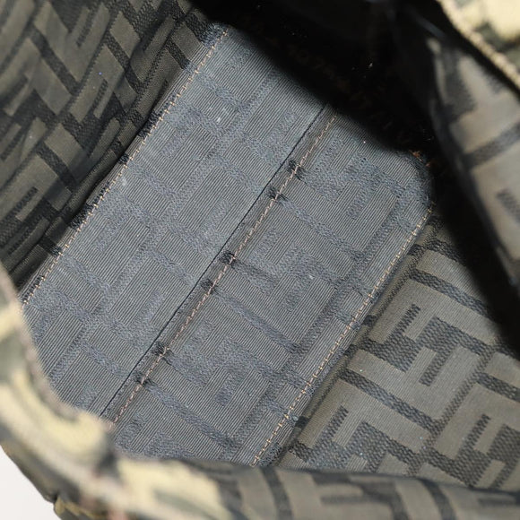 FENDI Zucca Canvas Hand Bag 2 Set Black Brown Auth ar13914