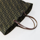 FENDI Zucca Canvas Hand Bag 2 Set Black Brown Auth ar13914-5