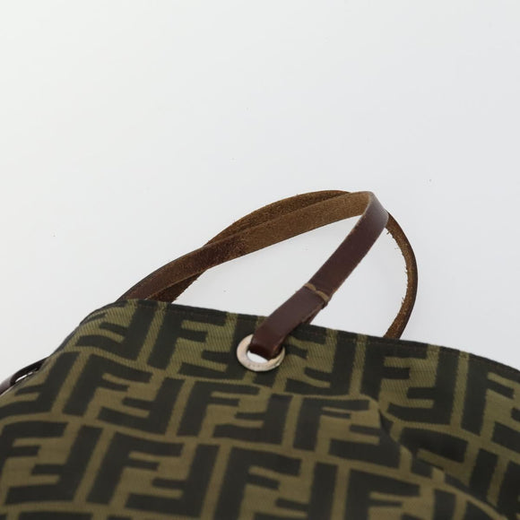 FENDI Zucca Canvas Hand Bag 2 Set Black Brown Auth ar13914