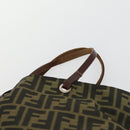 FENDI Zucca Canvas Hand Bag 2 Set Black Brown Auth ar13914-6