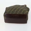 FENDI Zucca Canvas Hand Bag 2 Set Black Brown Auth ar13914-7