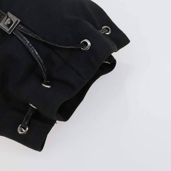 GUCCI Pouch Hand Bag Nylon Enamel 3 Set Black Brown Auth ar13915