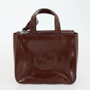 GUCCI Pouch Hand Bag Nylon Enamel 3 Set Black Brown Auth ar13915-15