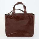 GUCCI Pouch Hand Bag Nylon Enamel 3 Set Black Brown Auth ar13915-16